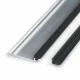 Aluminum Connection Top Profile for Polycarbonate with Sealing Rubbers, 4m