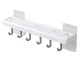 Wall-Mounted Knife and Kitchen Utensil Holder with 6 Hooks