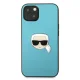 Karl Lagerfeld iPhone 13 mini Case Leather Ikonik Karl\'s Head, Blue