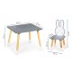 Детский стол и 2 стула Ecotoys WH141, мотив зайчиков