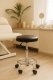 ModernHome Adjustable Swivel Salon Stool with Wheels, Black