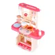 Kids Kitchen Playset with Lights, Sounds, and Working Sink, 10 Accessories, Pink