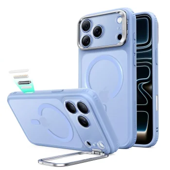 ESR Classic Hybrid Kickstand MagSafe Case for iPhone 18 Pro / 17 Pro - Matte Light Blue