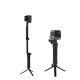 3 vienā monopods-stativs ar pašfoto kātu GoPro kamerām – melns