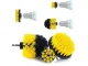Cleaning Brushes for Drill / Screwdriver, 3 pcs, Black/Yellow