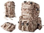 Backpack Tourism Hiking Travel Camping Bag 48.5L, Brown