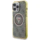 Guess iPhone 16 Pro Max Case IML Metal Glitter 4G Circle Triangle MagSafe, Brown