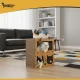 Purlov 27017 2-Tier Cat Scratcher House and Bed, 51.5x45.5x28 cm