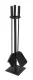 Kaminer PK012 Fireplace Tool Set 4-in-1, Black