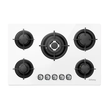 IsEasy MGBG-775 5-Burner Built-in Gas Hob (White)