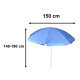 Regulējams pludmales un dārza saulessargs ar UV aizsardzību 150 cm, zils