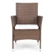 MultiGarden Rattan Garden Furniture Set 4 Chairs and Table, Light Brown