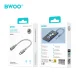 BWOO BZ65 USB-C to 3.5mm Audio and Data Adapter, Grey