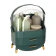 Cosmetic Organizer with Drawers and Lid, Green