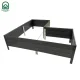 Raised Garden Bed KLASIKA Woodlook L-Shape, 146x146x30 cm, Gray