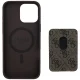 Guess iPhone 16 Pro Max Case 4G Stripes with MagSafe Wallet, Brown