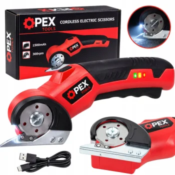 Cordless Electric Scissors OPEX TOOLS OPX28021, 1500 mAh, USB-C, Red/Black