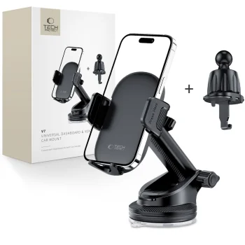 Tech-Protect V7 Car Phone Holder for Dashboard / Air Vent - Black