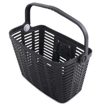 Wozinsky WKR-PK Plastic Handlebar Bicycle Basket, 25 L, Black