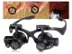 Head Magnifier Glasses with LED Light & 4 Lenses 10x-25x