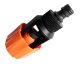 Standard garden hose tap connector, black/orange