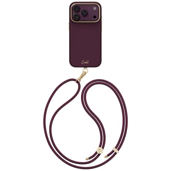 Uniq Coehl Mirelle Magnetic Case for iPhone 18 Pro / 17 Pro, Burgundy