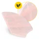 4FIZJO Ribbed Gua Sha Facial Massage Stone Natural Rose Quartz