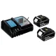 Makita DGA511RTJ Cordless Angle Grinder 18V 125 mm with 2x 5.0 Ah Batteries and Case