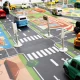 Children\'s Slim Mat Carpet with Road Signs, 130 x 100 cm