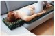 4Fizjo ERGO Acupressure Acupuncture Massage Mat Set with Pillow, 110x42 cm, Green/Gold