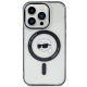 Karl Lagerfeld iPhone 15 Pro Case IML Karl`s Head MagSafe, Transparent