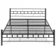 Metal Bed with Slatted Base ModernHome 166x210 cm, Black