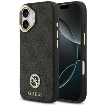 Guess iPhone 17 Case 4G Strass Logo MagSafe, Black