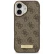 Guess 4G Logo Plate MagSafe Case for iPhone 17, Brown