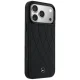 Mercedes Leather with Crossed Lines MagSafe Case for iPhone 17 Pro Max, Black