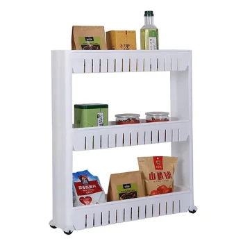 Multi-Level Rolling Storage Cart for Bathroom and Kitchen, White