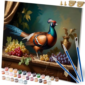 Massido Paint by Numbers Kit 40x50 cm - Vibrant Pheasant Art
