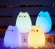 Kids Bedside Table LED Lamp Night Light with Remote USB RGB, Cat