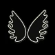 Forever Light PLEXI LED Neon Wings, White
