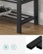 Industrial Shoe Bench with Padded Seat and 2 Shelves for Entryway