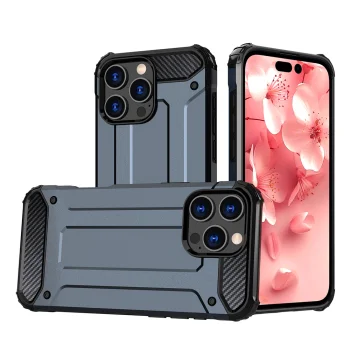Dėklas Hybrid Armor skirtas iPhone 16 Pro, mėlynas