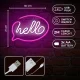 Forever Light HELLO LED Neon, Pink and White