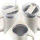 Berdsen Vacuum Thermos Mug with Straw Set, 1180 ml, Cream