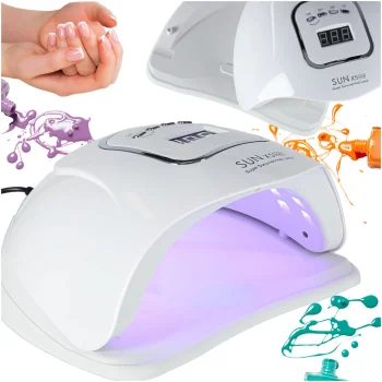 Sun X5 UV 45 LED 150W Nail Lamp for Gel and Hybrid Manicure, White