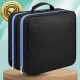 Toy Car Organizer Travel Bag for 96 Hot Wheels Cars, black-blue