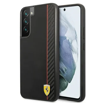 Ferrari On Track Carbon Stripe Case for Galaxy S22+, Black