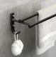 Wall-Mounted Towel Rack, Loft Style, Matte Black, 60 cm