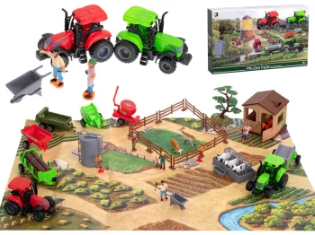 Farm Play Set with Animals and Machinery, 49 pcs