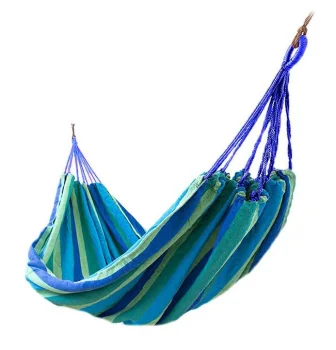 Double Cotton Hammock 220x150cm for Two People, 200kg Capacity, Colorful