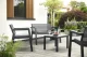 Outdoor Furniture Set KETER EMILY (Sofa, 2 Chairs, Table), Graphite